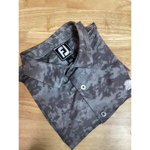 Youth‎ Boys Footjoy Short Sleeved Camo Performance Polo Medium Gray